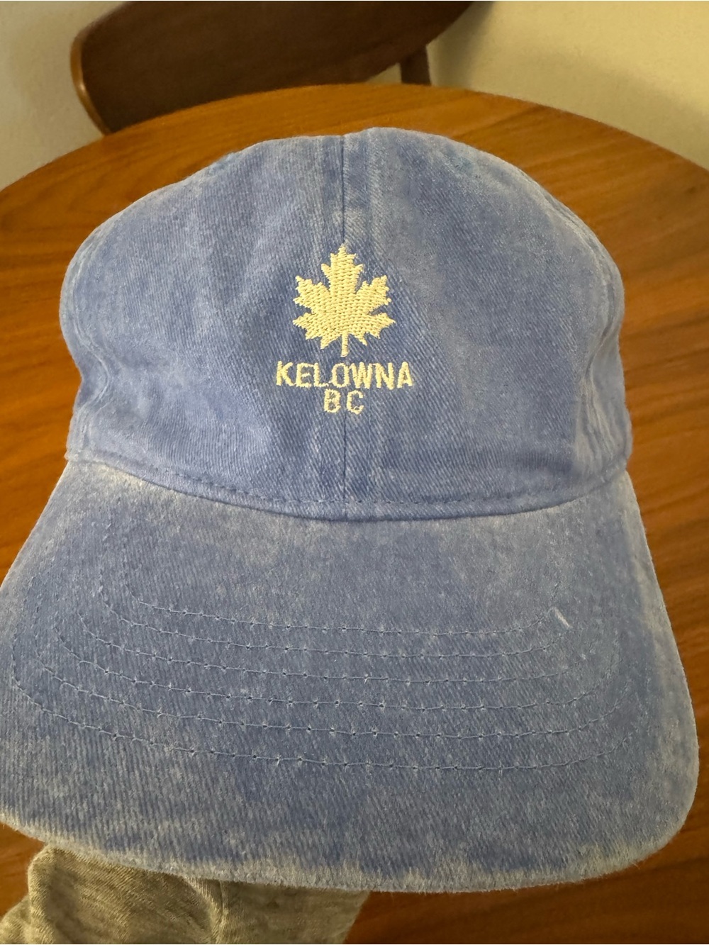 Brand New Kelowna, BC Blue Embroidered Baseball Cap